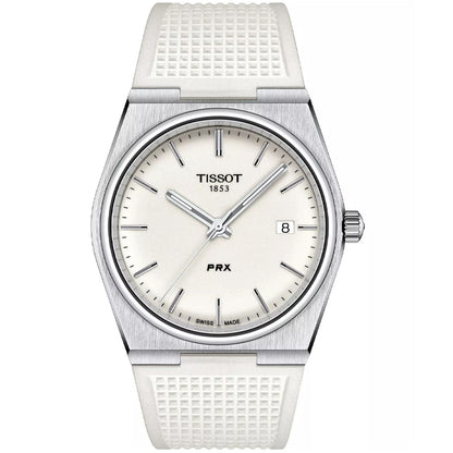 TISSOT PRX Men’s Quartz Swiss Made White Silicone Strap White Dial 40mm Watch T137.410.17.011.00