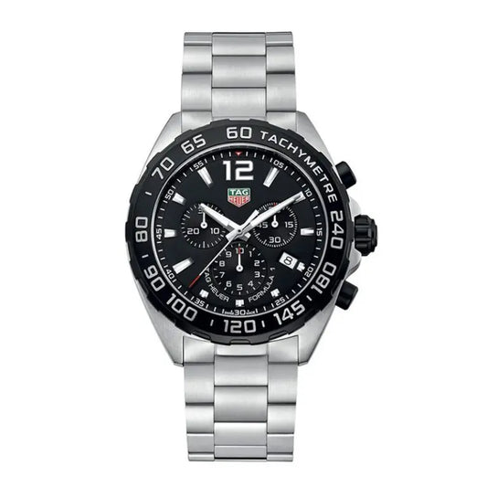 Tag Heuer Formula 1 Men’s Quartz Swiss Made Silver Stainless Steel Black Dial 43mm CAZ1010.BA0842 - twentyfour