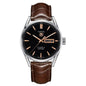 Tag Heuer Carrera Men’s Automatic Swiss Made Brown Leather Strap Black Dial 41mm Watch WAR201C.FC6291 - twentyfour