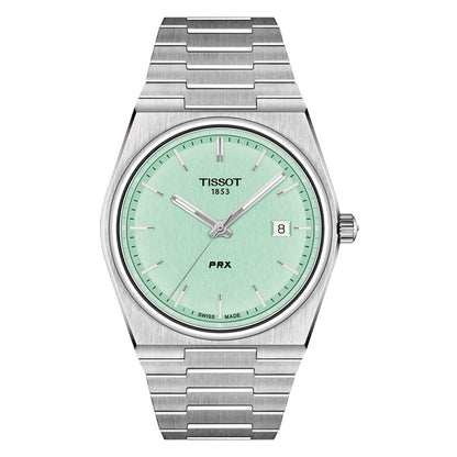 TISSOT PRX Men’s Swiss Made Quartz Silver Stainless Steel Light Green Dial 40mm Watch T137.410.11.091.01
