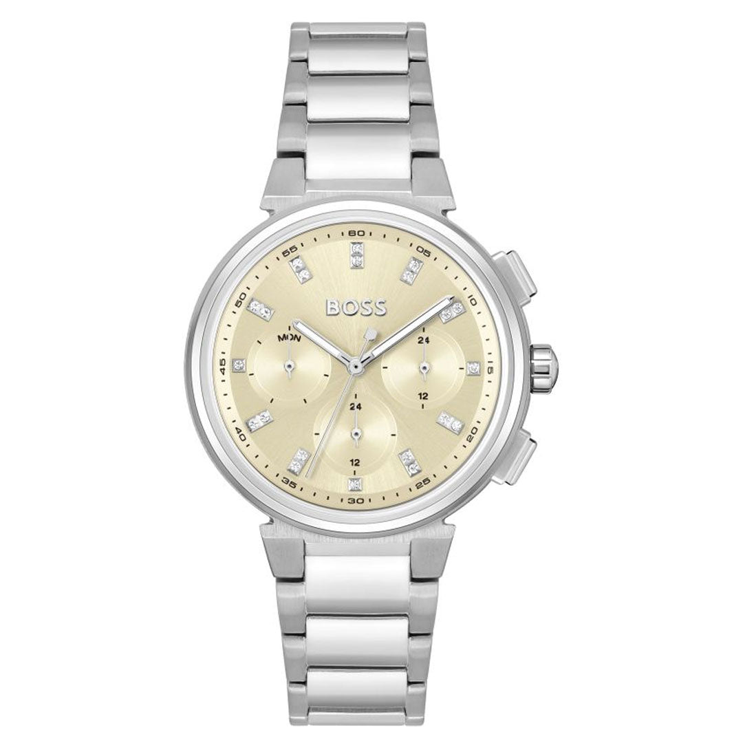 Hugo Boss Women’s Quartz Silver Stainless Steel Champagne Dial 38mm 1502676