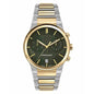 Ferragamo Men’s Swiss Made Quartz Two Tone Stainless Steel Green Dial 41mm Watch SFME01223