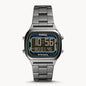 Fossil Men’s Digital Grey Stainless Steel Negative Display Dial 40mm Watch FS5846 - twentyfour