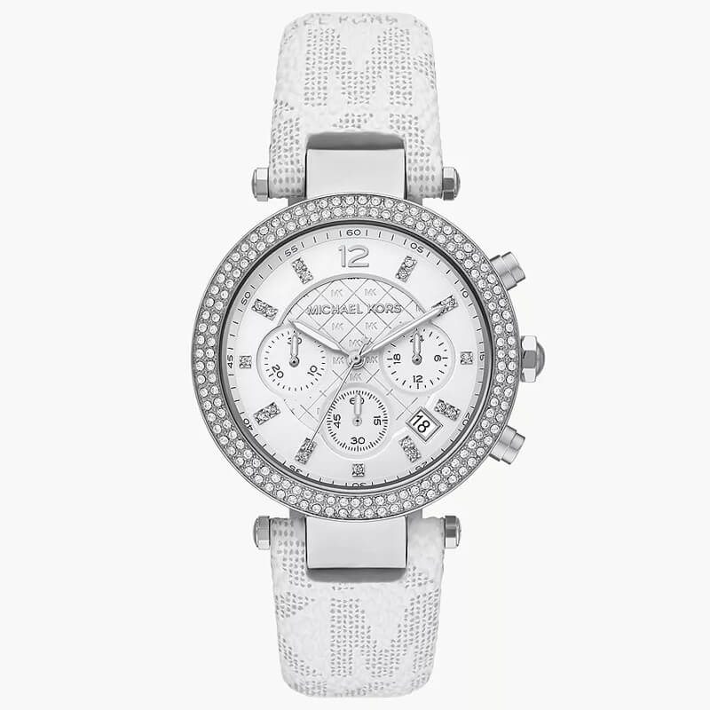 Michael Kors Women’s Quartz White Leather Strap White Dial 39 mm Watch MK7226