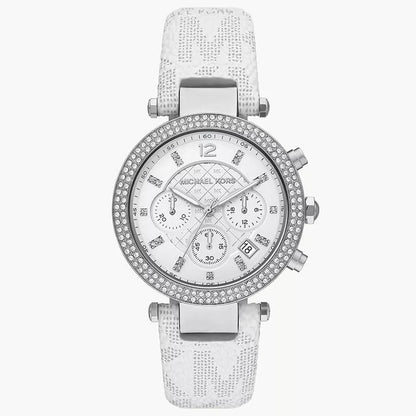 Michael Kors Women’s Quartz White Leather Strap White Dial 39 mm Watch MK7226
