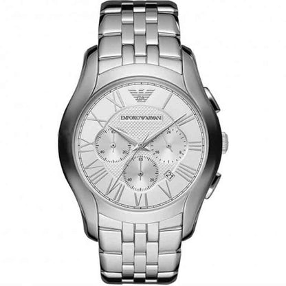 Emporio Armani Men’s Chronograph Stainless Steel Silver Dial 45mm AR 1702