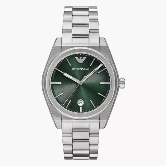 Emporio Armani Men’s Quartz Silver Stainless Steel Green Dial 41mm AR11621
