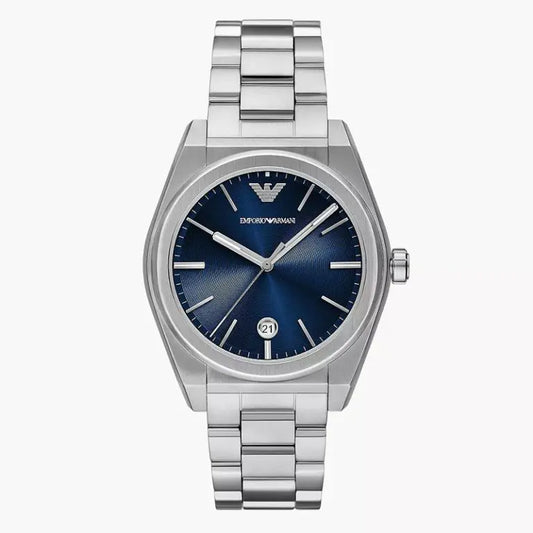 Emporio Armani Men’s Quartz Silver Stainless Steel Blue Dial 41mm Watch AR11620
