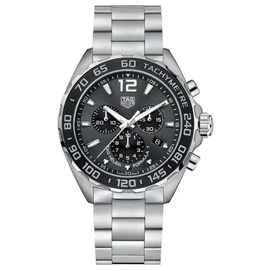 Tag Heuer Men’s Quartz Swiss Made Silver Stainless Steel Grey Dial 43mm Watch CAZ1011.BA0842 - twentyfour