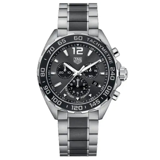 Tag Heuer Men’s Quartz Swiss Made Two-tone Stainless Steel Grey Dial 43mm Watch CAZ1011.BA0843 - twentyfour