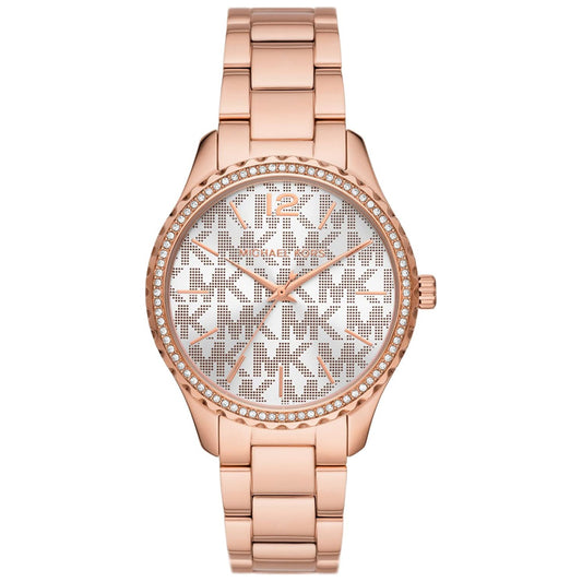 Michael Kors Women’s Quartz Rose Gold Stainless Steel White Dial 38mm Watch MK7297