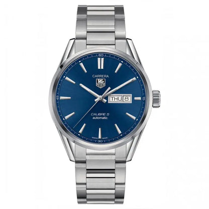 Tag Heuer Carrera Men’s Automatic Swiss Made Silver Stainless Steel Blue Dial 41mm Watch WAR201E.BA0723 - twentyfour