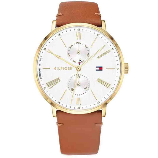 Tommy Hilfiger Women’s Quartz Leather Starp Silver Dial 38mm 1782073 - twentyfour