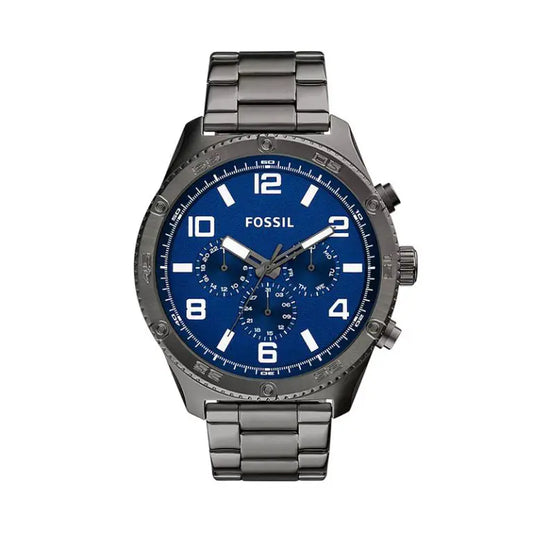 Fossil Men’s Quartz Gunmetal Stainless Steel Blue Dial 50mm BQ2798