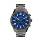 Fossil Men’s Quartz Gunmetal Stainless Steel Blue Dial 50mm BQ2798 - twentyfour