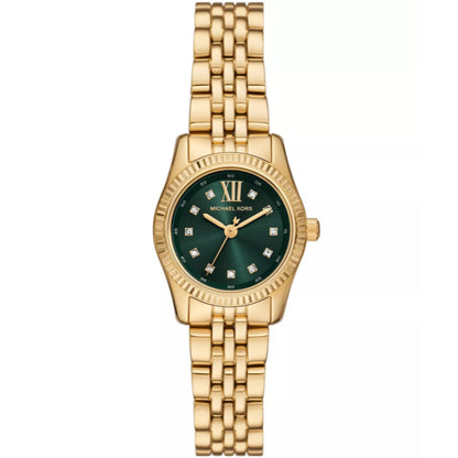 Michael Kors Women’s Quartz Gold Stainless Steel Green Dial 26mm Watch MK4842 - twentyfour