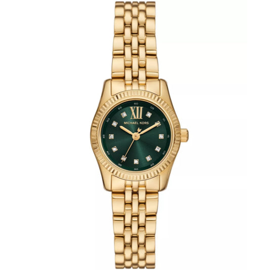 Michael Kors Women’s Quartz Gold Stainless Steel Green Dial 26mm Watch MK4842 - twentyfour