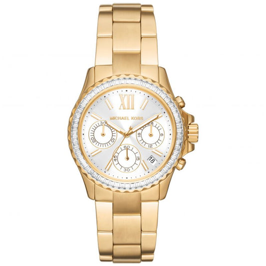 Michael Kors Women’s Quartz Gold Stainless Steel White Dial 36mm Watch MK7212