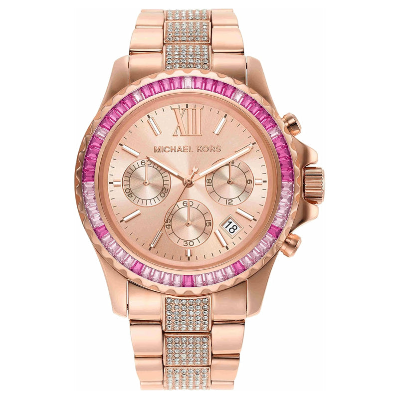 Michael Kors Women’s Quartz Rose Gold Stainless Steel Rose Gold Dial 42mm Watch MK-7211