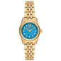 Michael Kors Women’s Quartz Gold Stainless Steel Turquoise Dial 26mm Watch MK4813