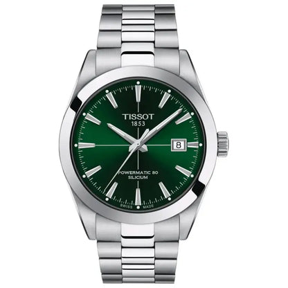 TISSOT Men’s Swiss Made Powermatic Silver Stainless Steel Green Dial 40mm Watch T127.407.11.091.01
