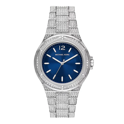 Michael Kors Women’s Silver Stainless Steel Navy Blue Dial 41mm Watch MK6990