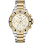 Emporio Armani Men’s Quartz Two-tone Stainless Steel Beige Dial 43mm Watch AR 11606
