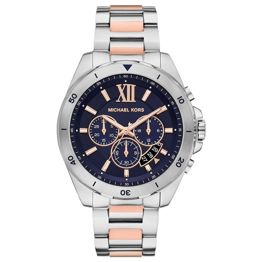 Michael Kors Men’s Quartz Two Tone Stainless Steel Blue Dial 45mm Watch MK9065