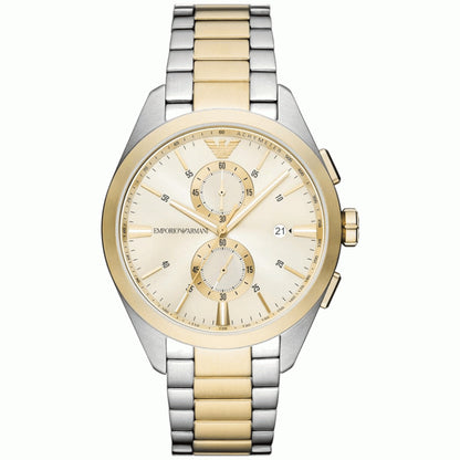 Emporio Armani | Men’s Quartz Two Tone Stainless Steel Cream Dial 43mm AR11605