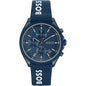 Hugo Boss Velocity Men’s Chronograph Quartz Blue Silicone Strap Blue Dial 44mm 1514061 - twentyfour