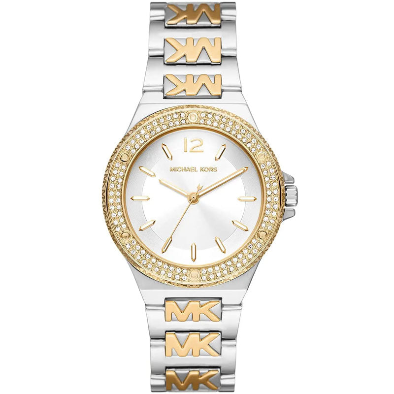 Michael Kors Women’s Quartz Two Tone Stainless Steel White Dial 37mm Watch MK 7338