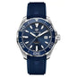 Tag Heuer Aquaracer Men’s Quartz Swiss Made Blue Silicone Strap Blue Dial 41mm Watch WAY111C.FT6155