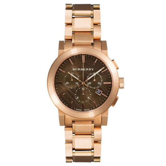 Burberry Men’s Gold Stainless Steel Grey Dial 42mm Watch BU9353