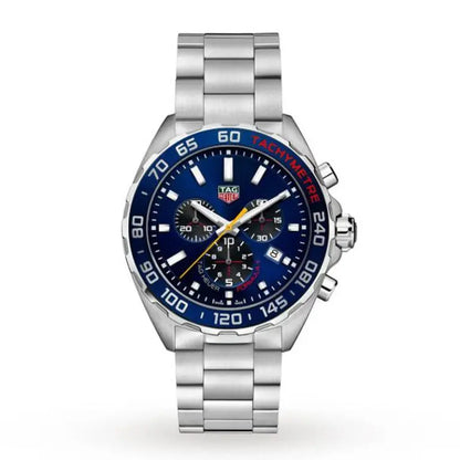 Tag Heuer Men’s Quartz Swiss Made Silver Stainless Steel Blue Dial 43mm Watch CAZ101AB.BA0842 - twentyfour