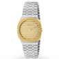 Gucci Women’s Swiss Made Quartz Silver Stainless Steel Gold Dial 30mm Watch YA163502