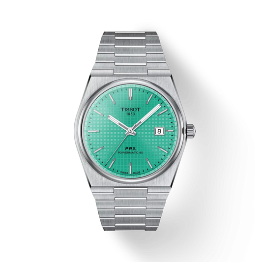 TISSOT PRX Men’s Swiss Made Powermatic Silver Stainless Steel Light Green Dial 40mm Watch T137.407.11.091.01