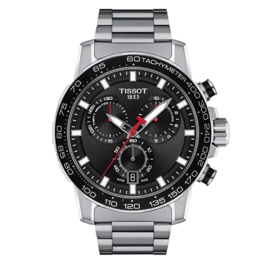 TISSOT Men’s Quartz Swiss-Made Silver Stainless Steel Black Dial 45mm Watch T125.617.11.051.00