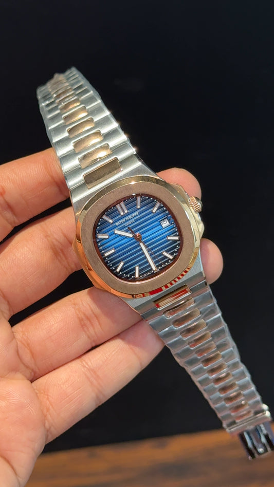 PP Auto | Rose Two Tone | Gradient Blue Dial