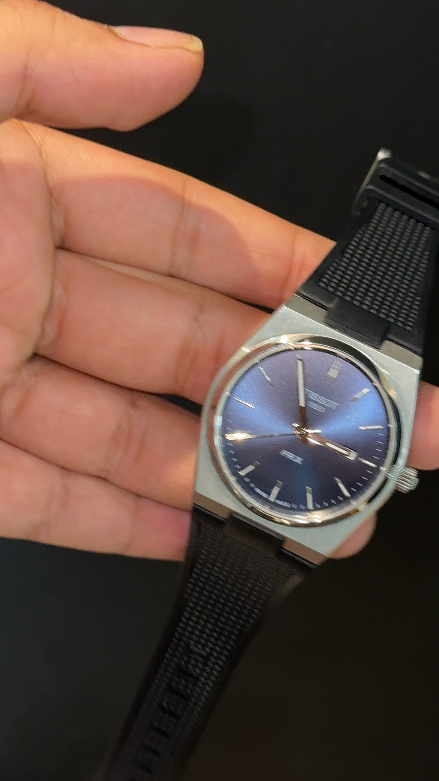 Tissot Prx | Quartz | Black Silicone Strap | Blue Plain Dial