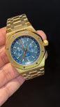 AP Auto | Gold Chain | Chrono | Calendar Edition | Blue Dial