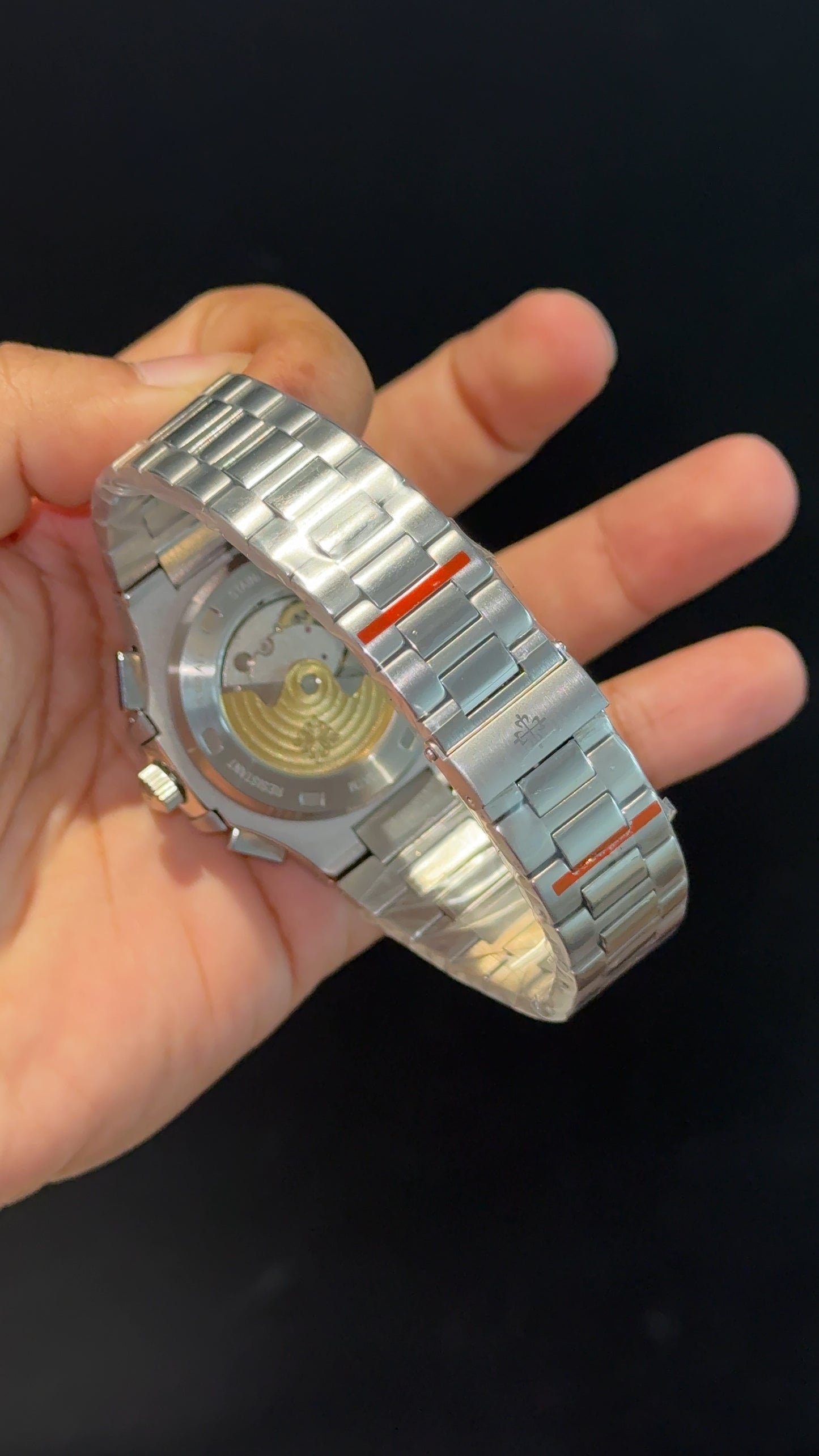 PP Auto | Silver Chain | Dual Time Edition | Sky Blue l Dial