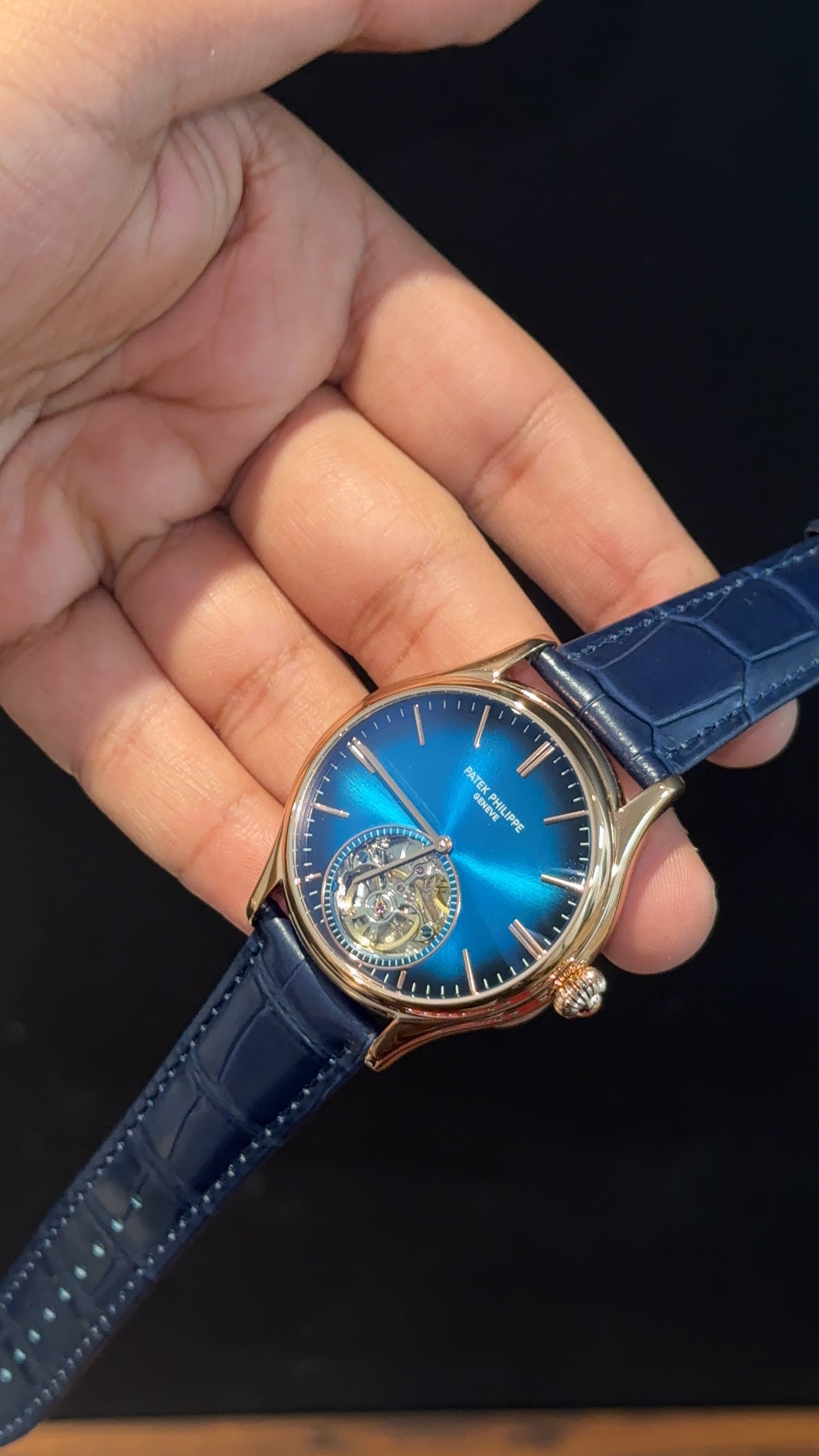 Pp Auto | Pendulum | Rose | Blue Strap | Shaddy Blue Dial