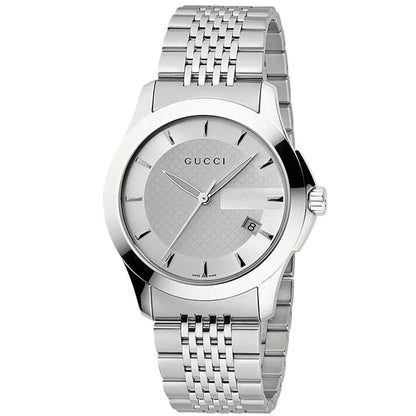 Gucci Men’s | Quartz Stainless Steel Silver Dial 38mm YA126401