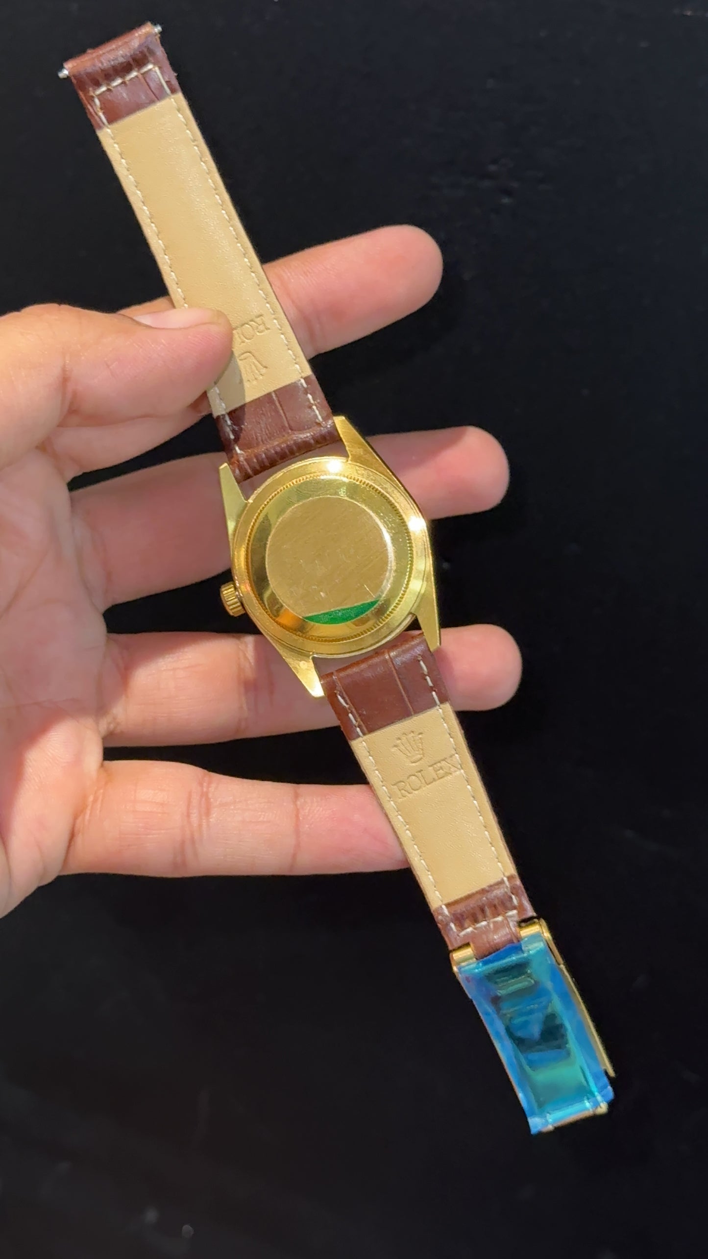 Daydate | 36mm | Gold Diamond Case | Brown Leather Strap | Gold Diamond Dial - twentyfour
