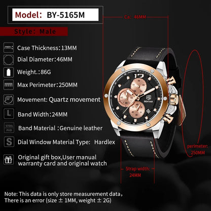 BENYAR 5165L RGB | Fashionable Chronograph New Edition