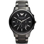 Emporio Armani Men’s Chronograph Quartz Stainless Steel Black Dial 43mm Watch AR1452