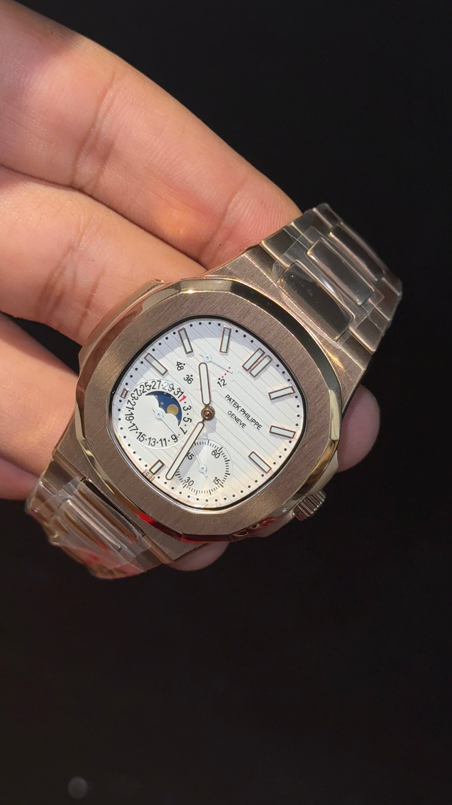 Pp Auto | Moonphase | Rose Chain | Sub White Dials