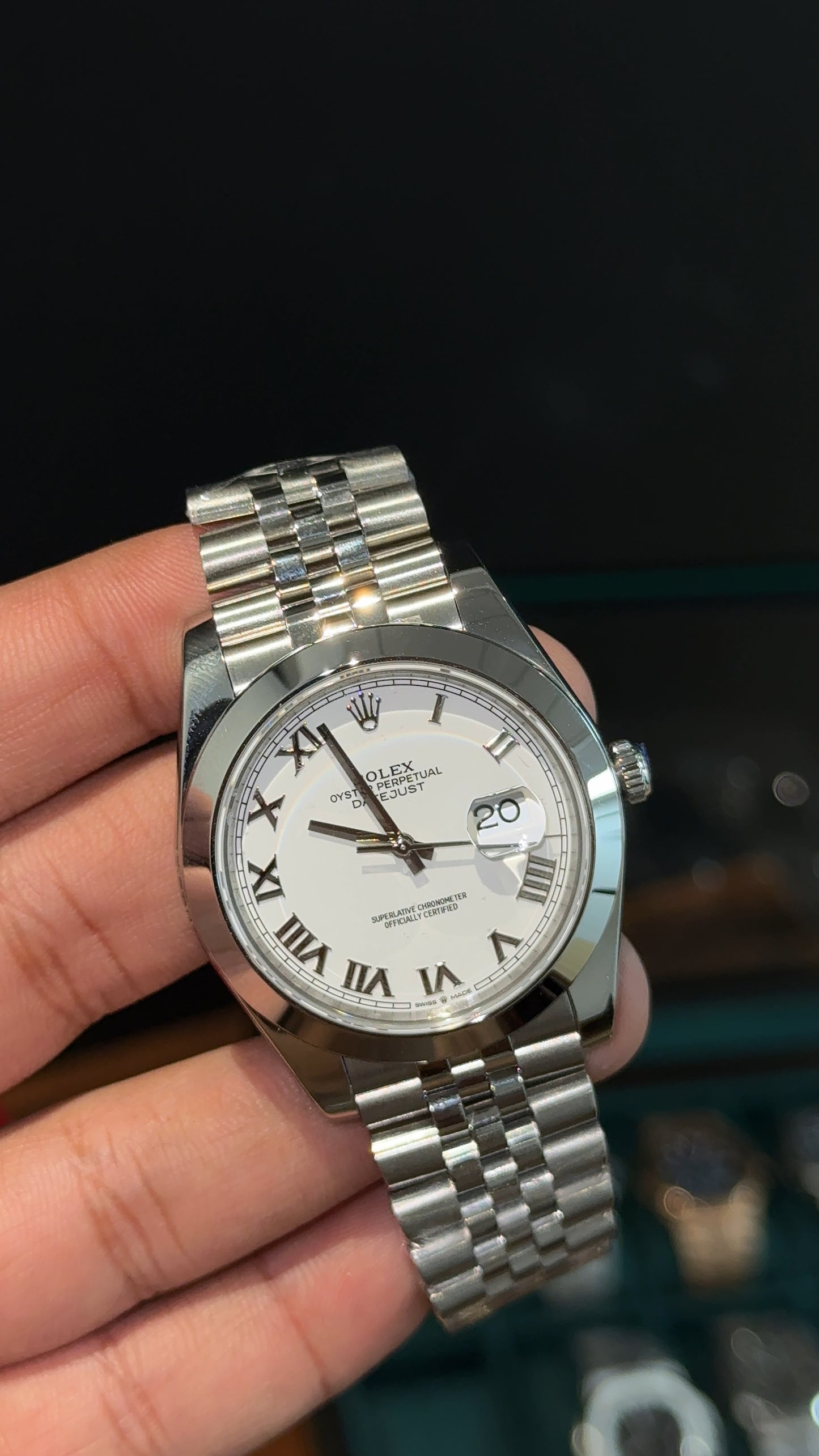 Premium Datejust | Silver Chain | White Classic Dial