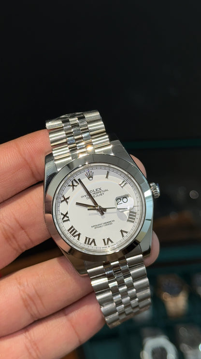 Premium Datejust | Silver Chain | White Classic Dial