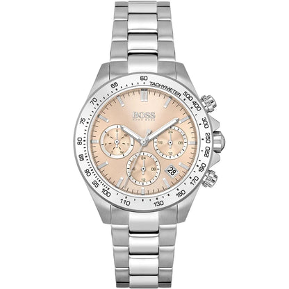 Hugo Boss Women’s Chronograph Quartz Silver Stainless Steel Beige Dial 38mm 1502615
